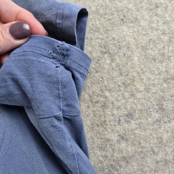 Adidas Womens 2X Blue Logo T-Shirt Made In Indonesia Cotton Blend - Picture 3 of 6